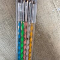 Set 5 pincel mango glitter acrílico W108