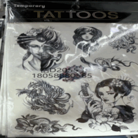 Tattoos temporal NEGRO zt07