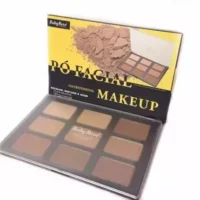 RUBY ROSE PALETA ILUMILADOR POLVO COMPACTO MAKEUP X12 COLORES HB-7208